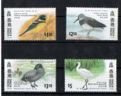 Hong Kong - 1997 -  Migratory Birds - Complete Set - MNH - Ongebruikt