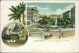 EGYPT - ALEXANDRIA / ALEXANDRIE - PLACE DES CONSULS COTE EST - 1900s (12636) - Alexandrie