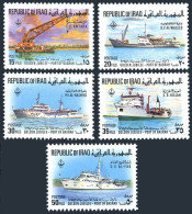 Iraq 512-516, Hinged. Michel 573-577. Basrah Harbor, 50th Ann. 1969. Ships. - Irak