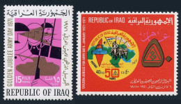 Iraq 579-580,580a, Hinged.Mi 648-649,Bl.21. Army Day-50,Golden Jubilee.Tank,Map. - Iraq
