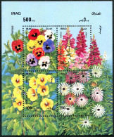 Iraq 1438 Ad Sheet, MNH. Michel 1486-1489 Bl.65. Flowers 1989. - Iraq