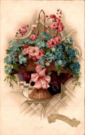 O8 - Carte Postale Fantaisie - Bouquet De Fleurs - Bonne Année - Fleurs