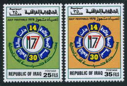 Iraq 854-855, 856, MNH. Michel 947-948, Bl.30. Festivals, July 1978. Poster. - Iraq