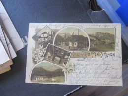 Gruss Aus Partenkirchen 1897 Old Litho Postcards - Andere & Zonder Classificatie