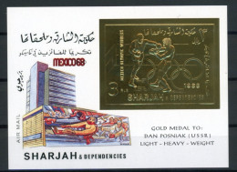 Sharjah Block 45 B Mit Aufdruck Postfrisch Olympia #ID426 - Arménie