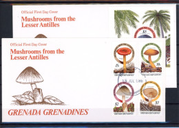 Grenada/ Grenadinen 771-774, Block 111 Pilze Ersttagesbrief/FDC #JR614 - Anguilla (1968-...)