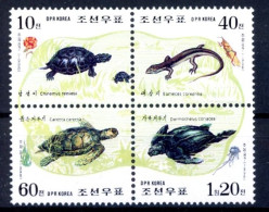 Korea Vierblock 4112-4115 Postfrisch Schildkröte #JT892 - Korea (Noord)