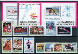 St. Vincent Grenadinen 932-943, Block 108-110 Postfrisch Olympia #GU620 - St.Vincent Y Las Granadinas