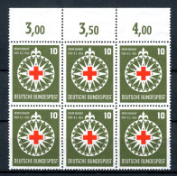 Bund 6er Block Oberrand 164 Postfrisch #HF120 - Unused Stamps