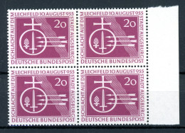 Bund 4er Block Bogenrand Rechts 216 Postfrisch #HF132 - Unused Stamps