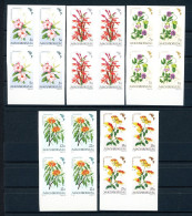 Ungarn 4er Blöcke 4125-4129 B Postfrisch Blumen, Blüten #JO870 - Autres & Non Classés
