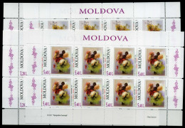 Moldawien 709-12 Postfrisch Als Kleinbögen Kunst #GU525 - Moldova
