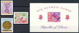 Liberia 680-682 + Bl 41 B Postfrisch Olympia 1968 #ID224 - Liberia