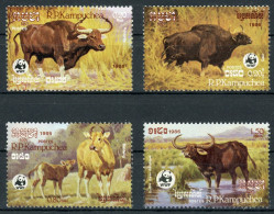 Kambodscha 823-26 Postfrisch Büffel/ WWF #GZ036 - Kambodscha