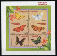 Dominica KB Mit 2843-2848 Postfrisch Schmetterling #HE958 - Dominique (1978-...)