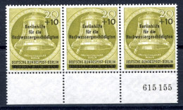 Berlin 3er Streifen 155 Postfrisch Teil-HAN #HU509 - Autres & Non Classés