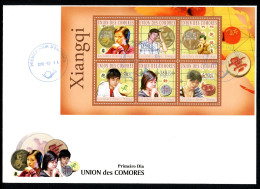 Komoren Kleinbogen 2803-2808 Xiangqi Ersttagesbrief/FDC #JW674 - Comores (1975-...)