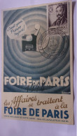 CPA Illustrée 75 - Foire De PARIS 1948 - Cachet Philatélique Sur Timbres - Tentoonstellingen