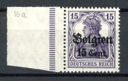 Deutsche Besetzung LP Belgien 16 A Postfrisch Farbgeprüft #HU602 - Ocupación 1914 – 18