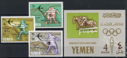 Jemen Königreich 237-239 + Bl. 32 4 B Postfrisch Olympia 1968 Mexiko #JR861 - Yemen