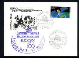 Bund Vorläufer Messekarten Gestempelt EUROPEX Lissabon 10.1986 #HB008 - Andere & Zonder Classificatie