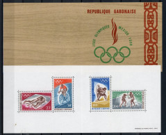 Gabun Faltblatt Mit Block 10 Postfrisch Olympia 1968 Mexiko #JR889 - Gabon (1960-...)