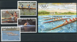 Tschad 1056-1059+Block221 Postfrisch Olympia #HL493 - Tchad (1960-...)