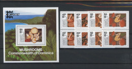 Dominica Paare 1036-1039, Block 120 Postfrisch Pilze #JO690 - Dominica (1978-...)