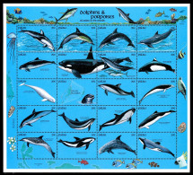 Palau ZD-Bogen 444-463 Postfrisch Delhine, Wale #IX523 - Palau