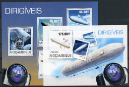 Mosambik 7655-7658 + Bl 971 Postfrisch Zeppelin #GO601 - Mozambico