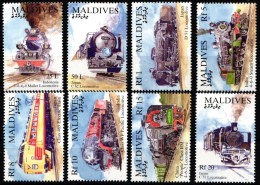 Malediven 2183-2190 Postfrisch Eisenbahn #IV364 - Maldives (1965-...)