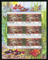 Russland Kleinbogen 648 Postfrisch Fische #HX222 - Sonstige & Ohne Zuordnung