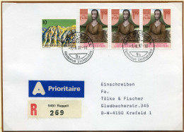 Liechtenstein 918 + 1000 R-Brief, Portogerecht Mischfrankatur #GU642 - Andere & Zonder Classificatie
