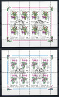 Russland Kleinbogen 298-299 Gestempelt Blumen #HX210 - Autres & Non Classés