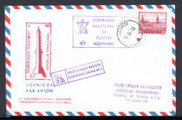 Polen Raketenpost Experimentalrakete 14.5.1961 AEROKLUB Krakowski #HD042 - Otros & Sin Clasificación