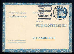 Bund Funklotterie-Postkarte FP 10 Gestempelt #HO585 - Sonstige & Ohne Zuordnung