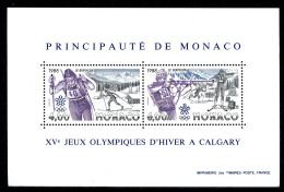 Monaco Block 38 Postfrisch Olympiade 1988 Calgary #HX407 - Other & Unclassified