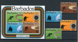 Barbados 600-603+Block17 Postfrisch Olympiade #ID008 - Barbados (1966-...)