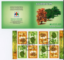 Aserbaidschan Markenheft Mit 840-41 CEPT 2011 Ersttagssonderstempel #HX388 - Azerbaïjan