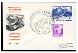 Österreich Raketenpost Grossglockner Mooserboden Der D.R.G. 23.6.192 #KB511 - Other & Unclassified