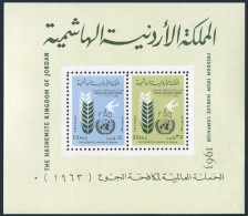 Jordan 399a,399a Imperf, Hinged. Michel Bl.4A-4B. FAO Freedom From Hunger,1963. - Jordan