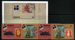 Grenada 3918-3921 + Bl 523 Postfrisch Philatelie #HX267 - Grenada (1974-...)