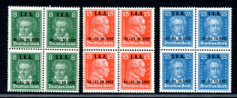 Deutsches Reich 4er Blöcke Gefaltet, Angetrennt 407-409 Postfrisch #GJ021 - Sonstige & Ohne Zuordnung