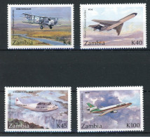 Sambia 607-610 Postfrisch Flugzeug #GI284 - Nyassaland (1907-1953)