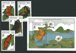 Grenada 2088-2094, Block 241 Postfrisch Schmetterling #GL633 - Altri & Non Classificati