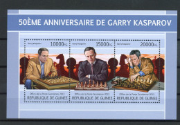 Guinea 9761-9763 Postfrisch Als Kleinbogen, Schach #GB206 - República De Guinea (1958-...)