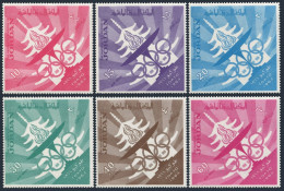 Jordan C29-C34,C34a,MNH.Michel 501-506,Bl.21. Olympics Tokyo-1964.Pagoda,Torch. - Giordania