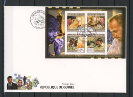 Guinea Kleinbogen 9004-9007 B Schach Ersttagesbrief/FDC #JW762 - Guinee (1958-...)