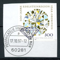 Bund 1911 V Plattenfehler Briefstück #HE055 - Varietà E Curiosità