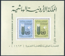 Jordan 399a,399a Imperf,MNH. Michel Bl.4A-4B. FAO Freedom From Hunger, 1963. - Jordanie